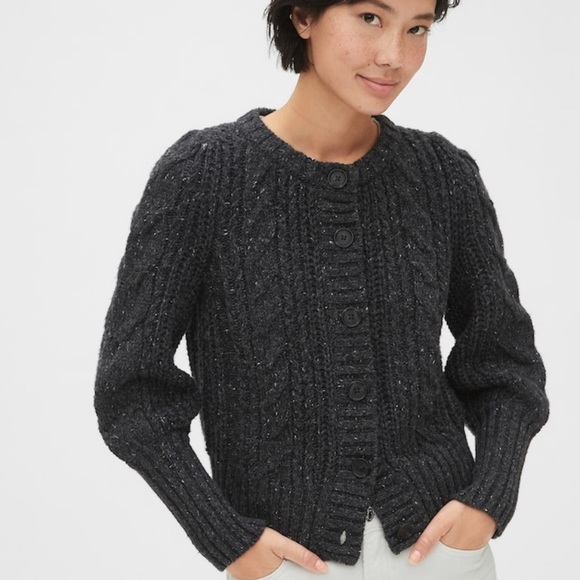 gap cable knit cardigan